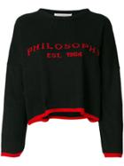 Philosophy Di Lorenzo Serafini Logo Jumper - Black