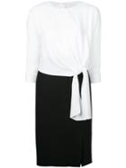 Estnation - Knot Detail Dress - Women - Polyester/cupro - 36, White, Polyester/cupro