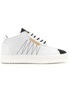 Giuseppe Zanotti Design Stitch Detail Mid-top Sneakers - White