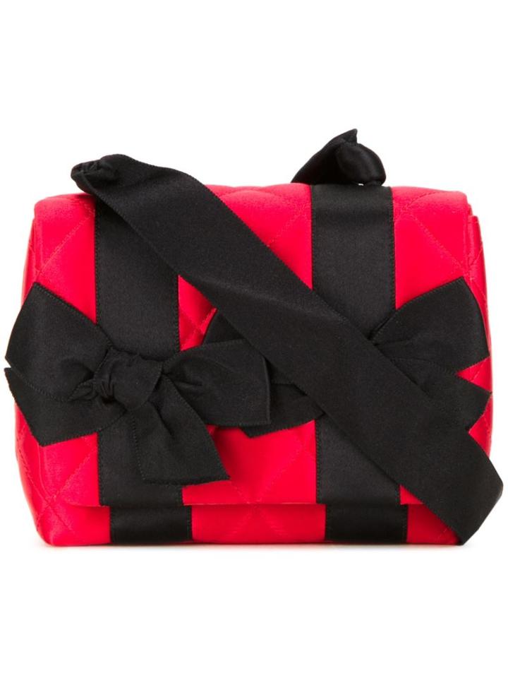 Chanel Vintage Ribbon Detail Shoulder Bag, Women's, Black