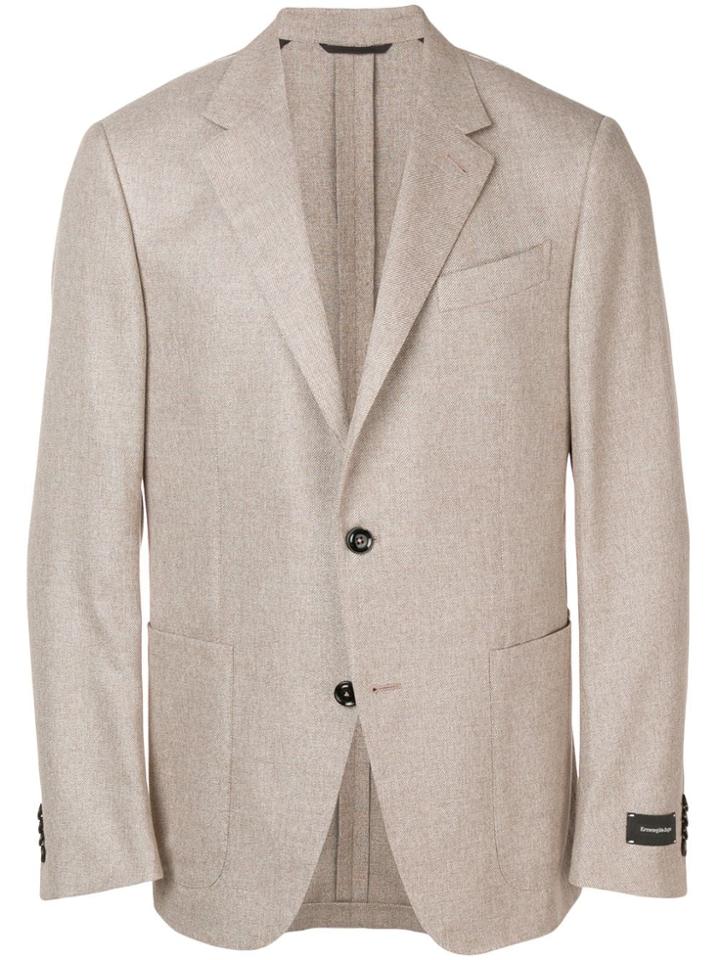 Ermenegildo Zegna Classic Buttoned Blazer - Neutrals