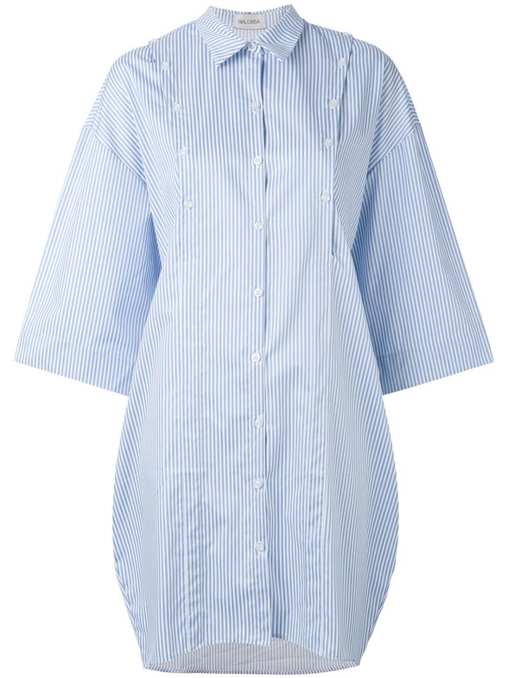 Balossa White Shirt - Oversize Button Shirt - Women - Cotton - 44, Blue, Cotton