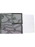 Alexander Mcqueen Chain And Skull Print Scarf, Women's, Black, Silk/viscose