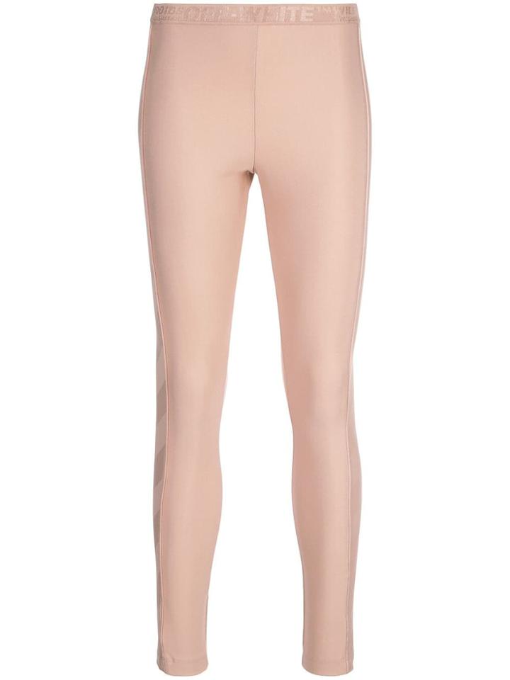 Off-white Jacquard Logo Leggings - Neutrals