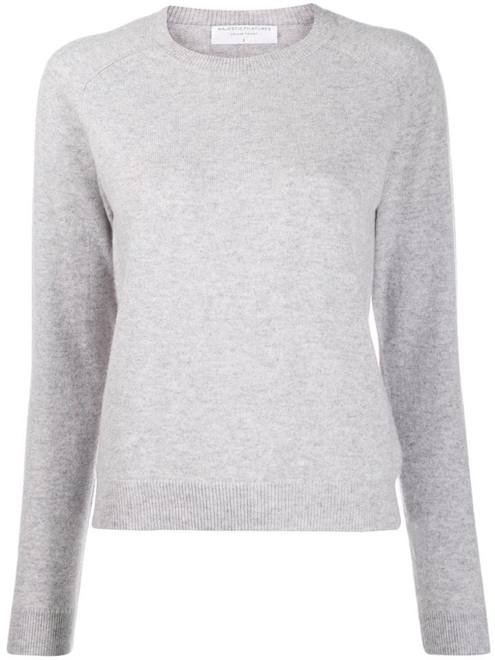 Majestic Filatures Knitted Cashmere Jumper - Grey