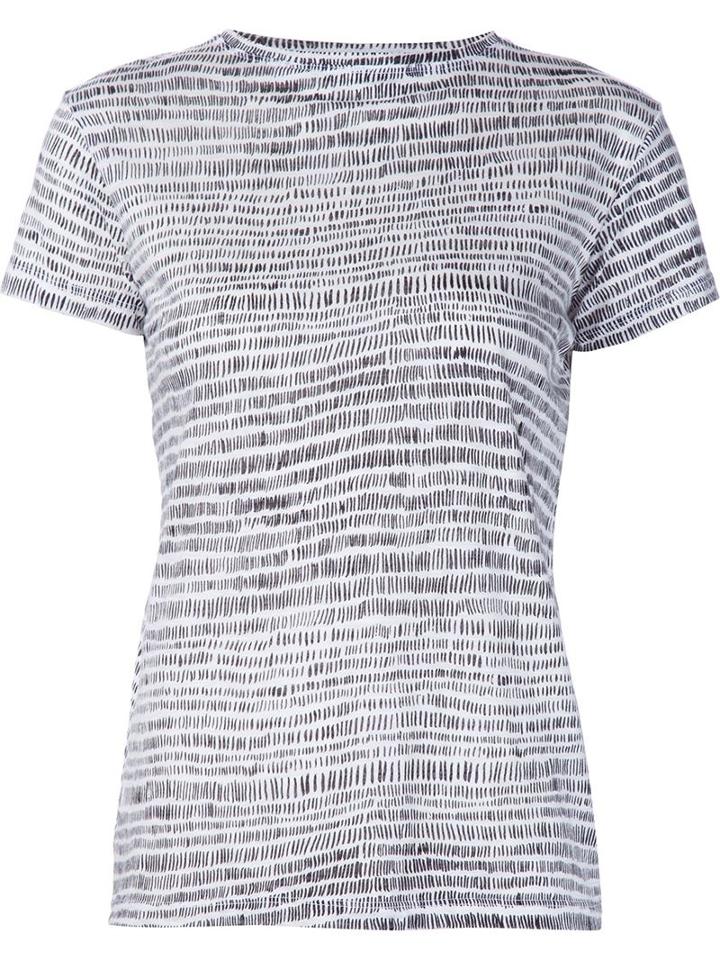 Proenza Schouler Dash Print T-shirt, Women's, Size: L, Black, Cotton