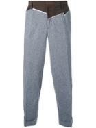 Kolor Patchwork Trousers, Men's, Size: 3, Grey, Nylon/wool