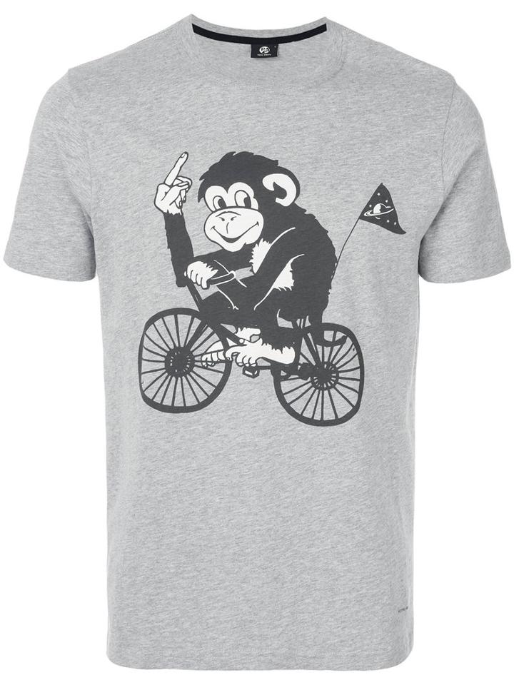 Ps By Paul Smith - Chimp T-shirt - Men - Cotton - Xxl, Grey, Cotton