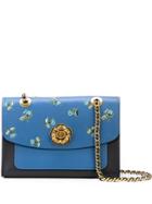 Coach Floral Print Shoulder Bag - Blue