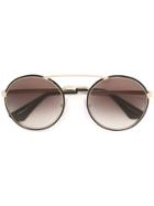 Prada Eyewear Round Framed Sunglasses - Black