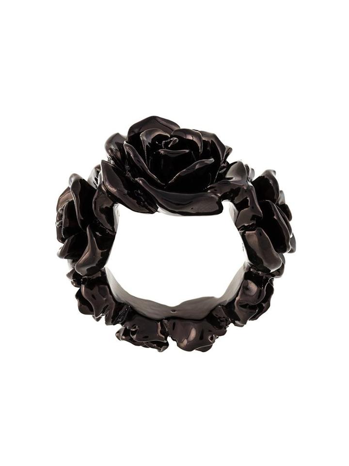 Givenchy Floral Engraved Ring, Women's, Size: Small