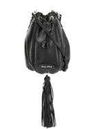 Miu Miu Tassel Detail Bucket Bag - Black