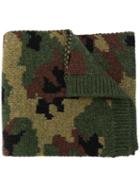 Miu Miu Camouflage Knitted Scarf - Green