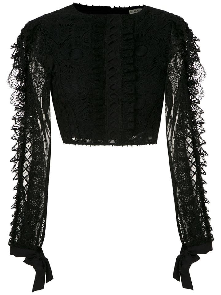 Martha Medeiros Ariella Cropped Top - Black