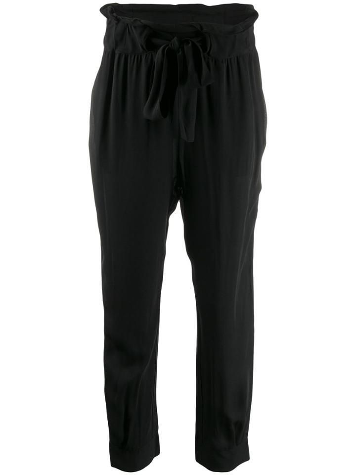 Chufy Loose Fit Tapered Trousers - Black