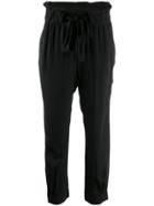 Chufy Loose Fit Tapered Trousers - Black