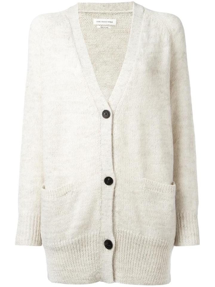 Isabel Marant Étoile Clawson Relaxed Cardigan, Women's, Size: 38, Nude/neutrals, Alpaca/wool/nylon/polyester