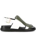 Marni Fussbett Fringed Sandals, Women's, Size: 39, Green, Calf Leather/leather/rubber