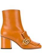 Gucci Marmont 70 Ankle Boots - Brown