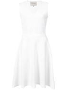 Carolina Herrera V-neck Knit Dress - White