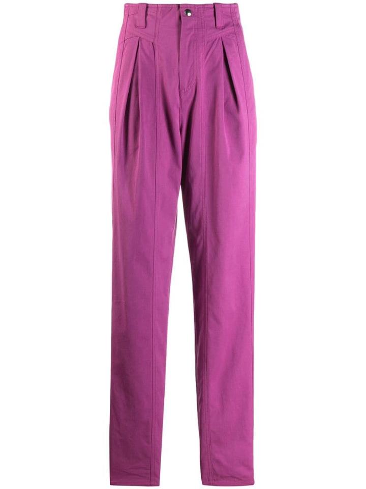 Isabel Marant Seamed Straight-leg Trousers - Purple