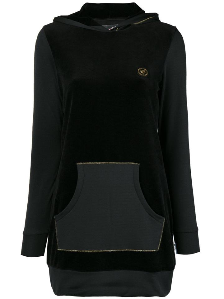 Plein Sport Logo Hooded Dress - Black