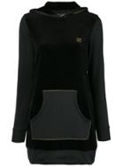 Plein Sport Logo Hooded Dress - Black
