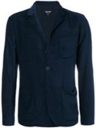 Giorgio Armani - Patch Pockets Blazer - Men - Polyamide/spandex/elastane/cupro/virgin Wool - 54, Blue, Polyamide/spandex/elastane/cupro/virgin Wool