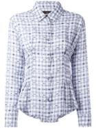 Vivienne Westwood Anglomania - Embroidered Pleated Detail Shirt - Women - Cotton/linen/flax - 44, Women's, Blue, Cotton/linen/flax