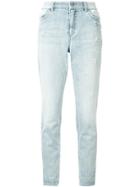 Marc Cain Faux-pearl Embellished Jeans - Blue