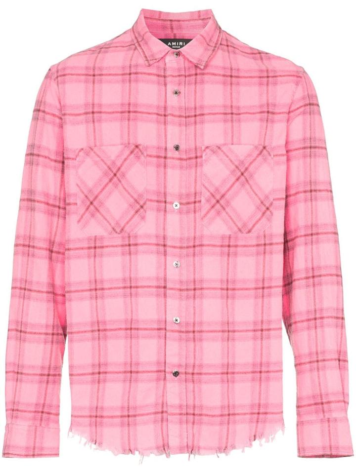 Amiri Check Print Shirt - Pink