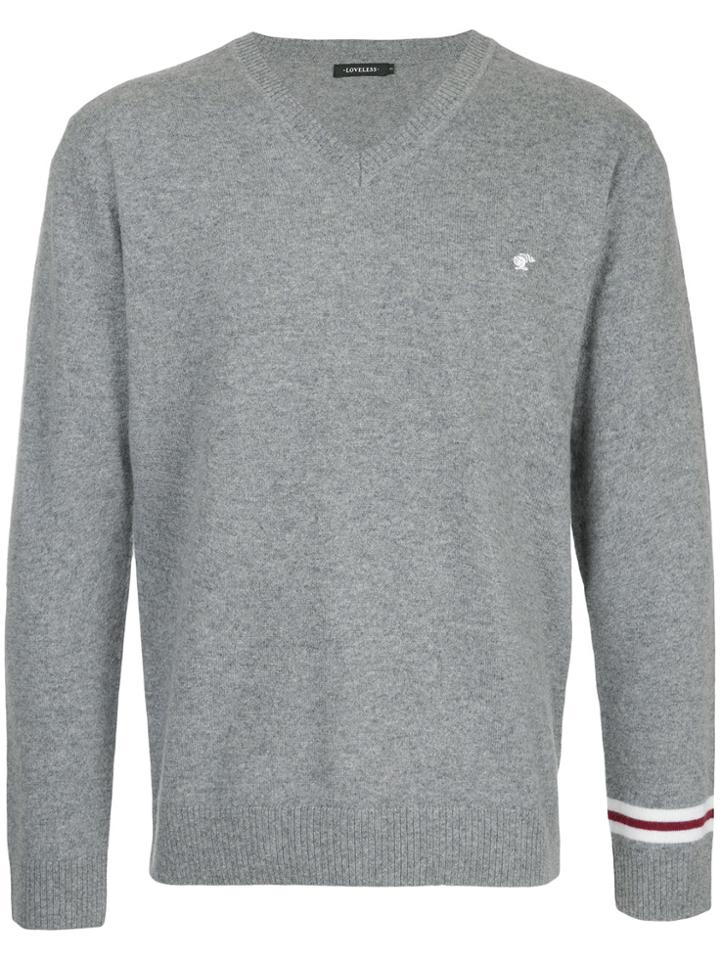 Loveless V Neck Sweatshirt - Grey
