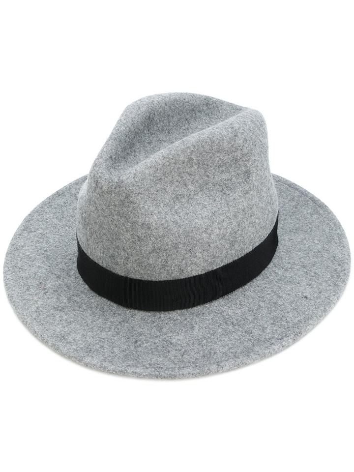 Dsquared2 - Fedora Hat - Women - Wool Felt - M, Grey, Wool Felt