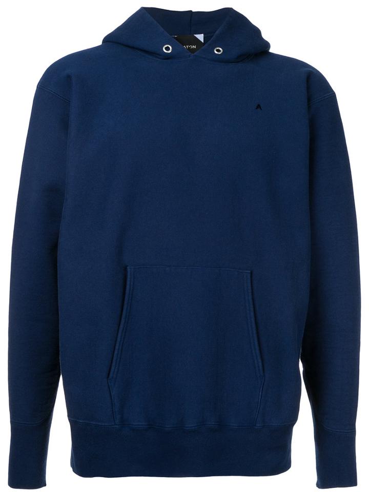 Aton - Minimal Hoodie - Men - Cotton - 6, Blue, Cotton