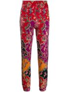 Etro Printed Pull-on Trousers - Red