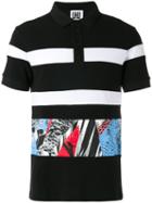 Les Hommes Urban Multi-print Polo Top, Men's, Size: Xl, Black, Cotton