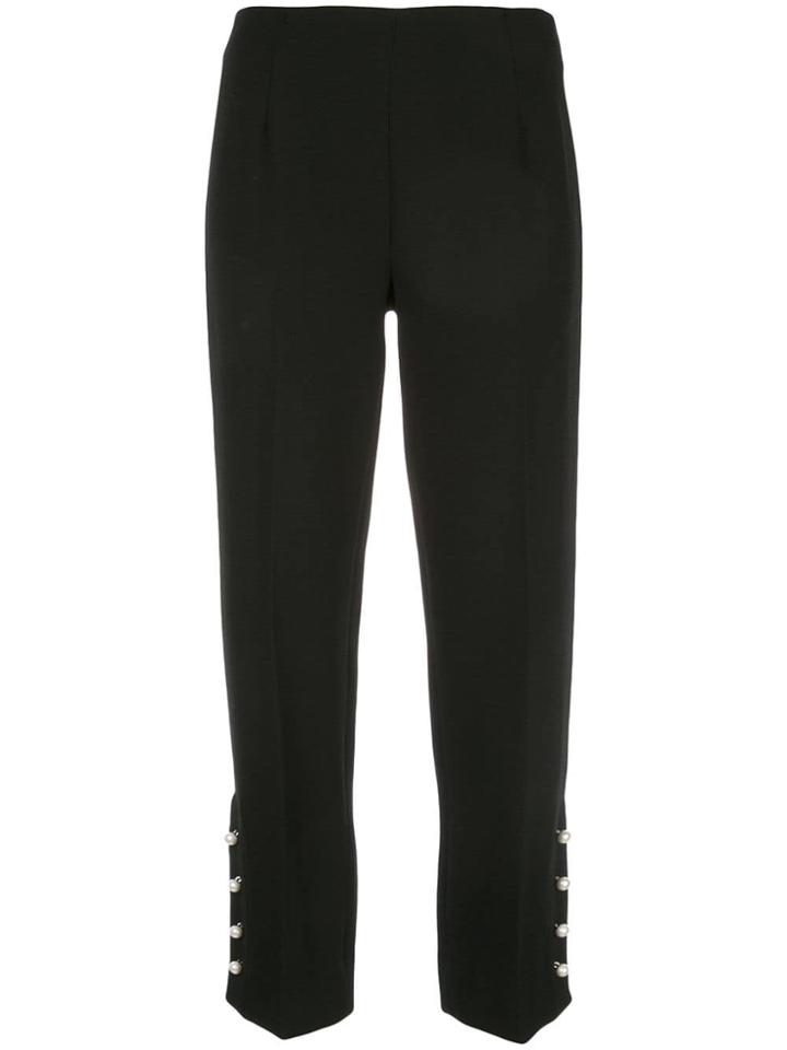 Lela Rose Pearl Cuff Trousers - Black
