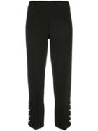 Lela Rose Pearl Cuff Trousers - Black