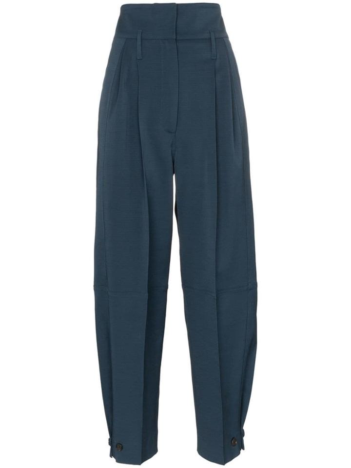 Givenchy High-waisted Belted Tailored Trousers - Blue