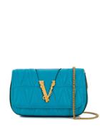 Versace Virtus Quilted Cross-body Bag - Blue