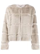 Liu Jo Silver-tone Stud Detail Jacket - Neutrals