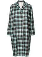 Paul Smith Check Cocoon Coat - Green