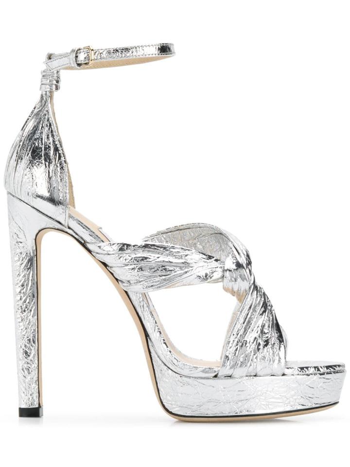 Jimmy Choo Abril 130 Sandals - Silver