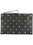 Red Valentino Star Embellished Clutch, Women's, Black, Leather/metal (other)