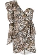 Nineminutes Leopard Print Mini Dress - Neutrals