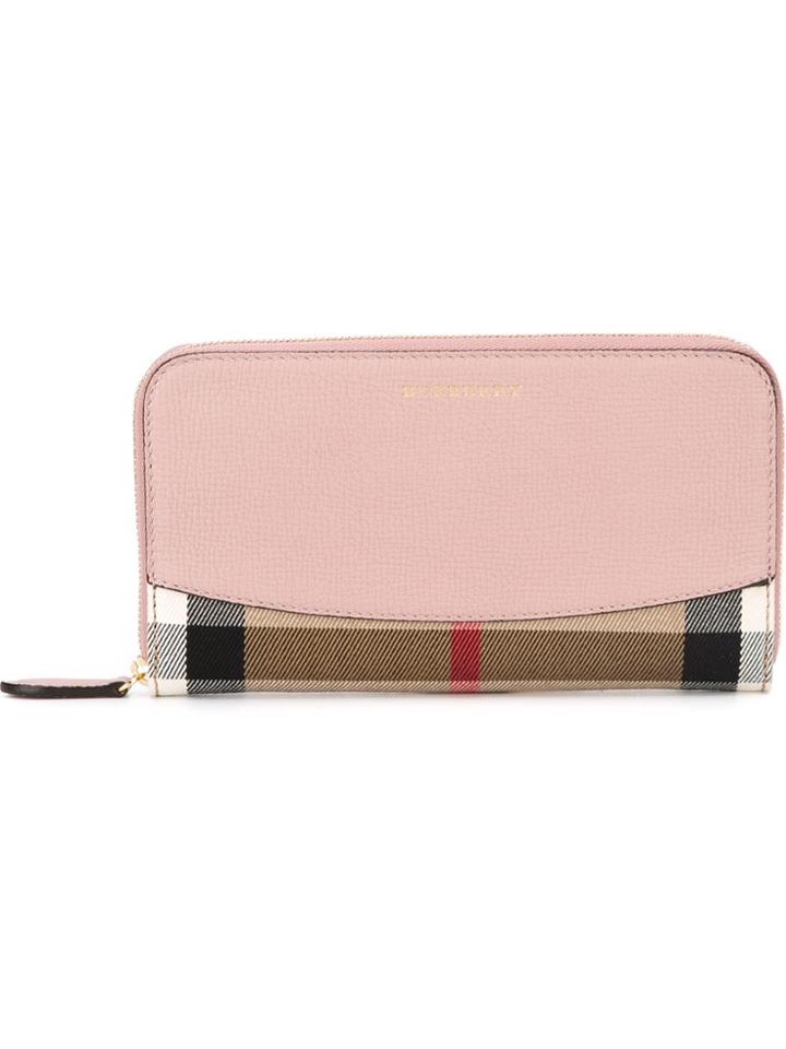 Burberry House Check Zip Around Wallet - Nude & Neutrals