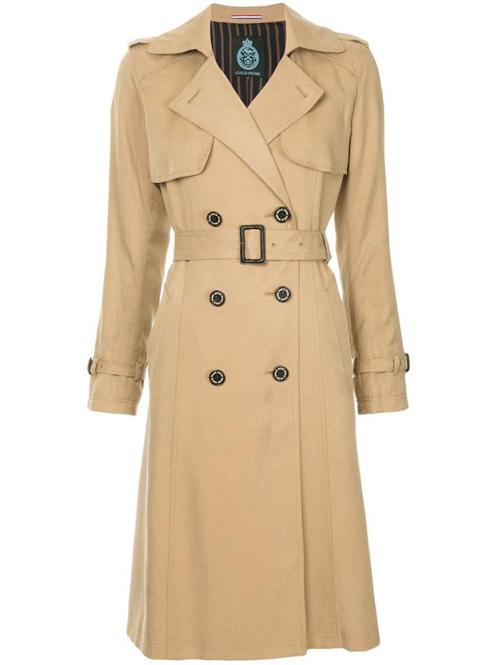 Guild Prime Double Breasted Trench Coat - Nude & Neutrals