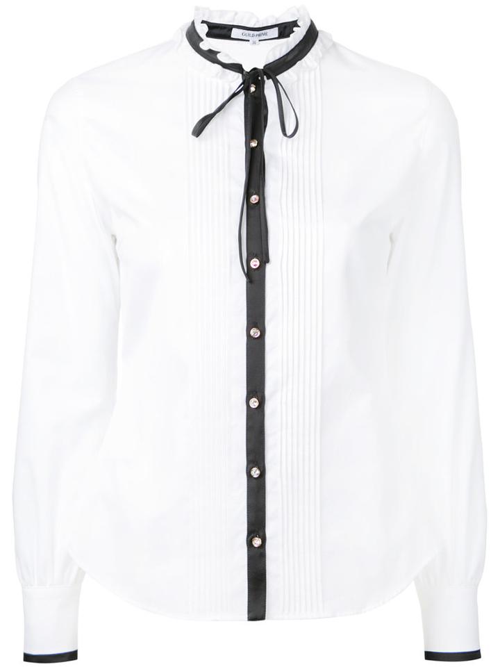 Guild Prime Pussy Bow Shirt, Women's, Size: 36, White, Cotton