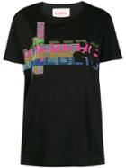 Iceberg Logo Embellished T-shirt - Black