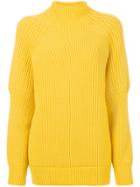 Victoria Beckham Knitted Polo Neck Sweater - Yellow & Orange